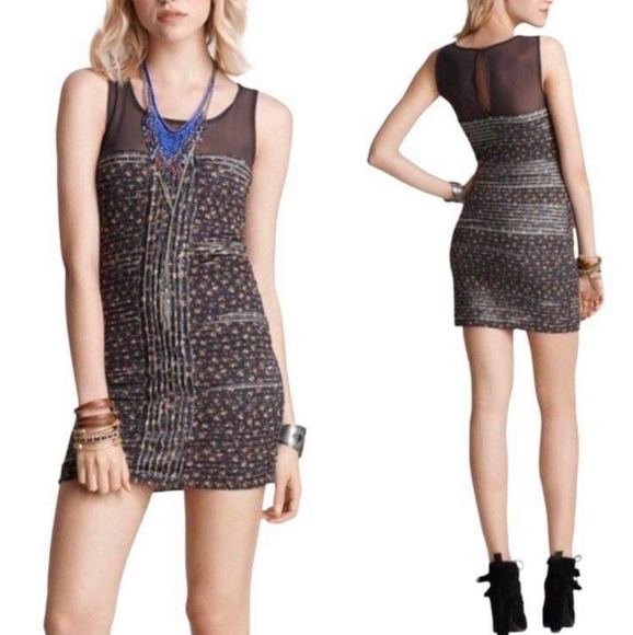 FREE PEOPLE sleeveless Ruffle Layers Bodycon Dress - Picture 2 of 5